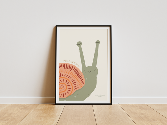 Proud of You Snail – Digital Wall Art