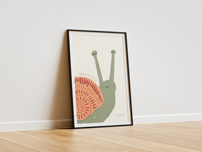Proud of You Snail – Digital Wall Art