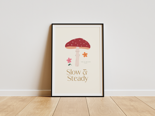 Slow & Steady Mushroom – Digital Wall Art