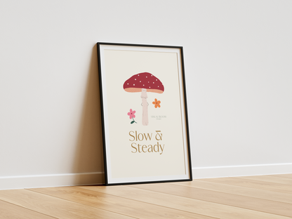 Slow & Steady Mushroom – Digital Wall Art