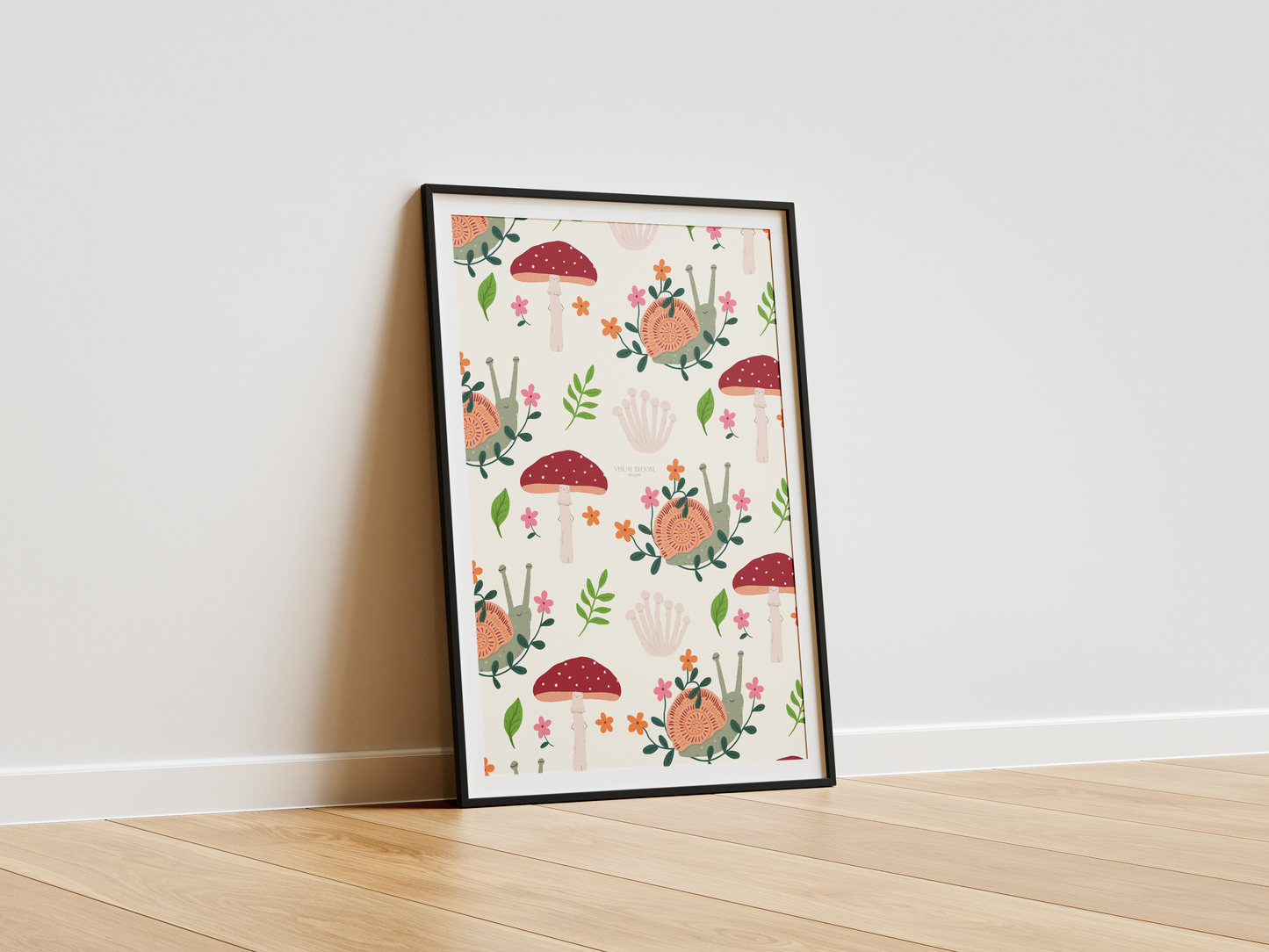 Whimsical Nature Pattern – Digital Wall Art